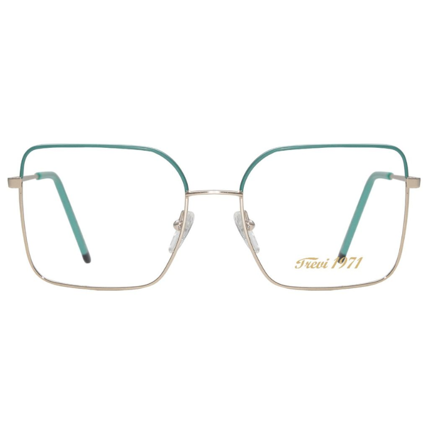 occhiali da vista Clark K1392 C010 oversize unisex con montatura dorata e dettagli verdi