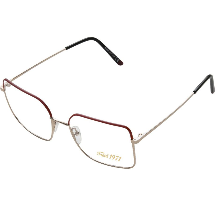 occhiali da vista Clark K1392 C04 unisex con montatura oro e dettaglio bordeaux