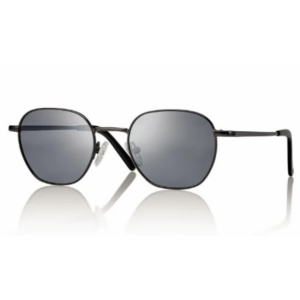 occhiali da sole Centrostyle S034449046001 esagonali uomo con lenti grigie specchiate
