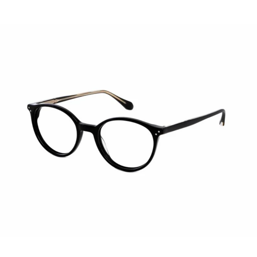 Occhiali da vista Gigi Studios 64900 BROOKS colore 1 unisex neri rotondi minimal eleganti in acetato