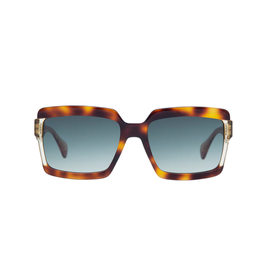 Occhiali da sole Gigi Studios GS9006 OLAYA 09S donna tartarugato lenti azzurre squadrati fashion