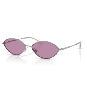 Ray-Ban RB3757 con lenti poliammide bio violette e montatura canna di fucile. Design ovale unisex, sostenibili ed eco-friendly. Protezione UV premium