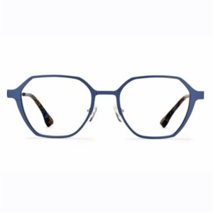 Centro Style F052051008000 montatura alluminio metallo blu opaco forma geometrica quadrata esagonale clip on polarizzati unisex