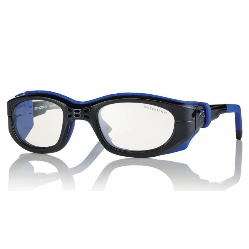 Occhiali protettivi CentroStyle F025753242000 unisex blu sportivi con montatura avvolgente in acetato lucido