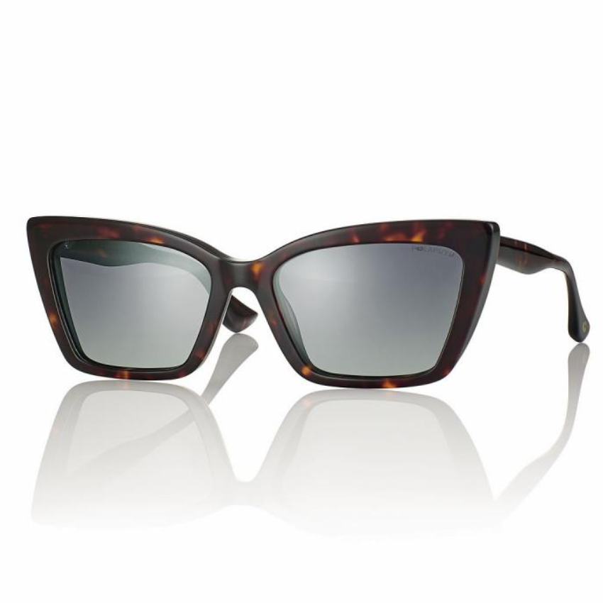 Occhiali da sole CentroStyle S059254009039 donna neri polarizzati verdi con montatura rettangolare in acetato