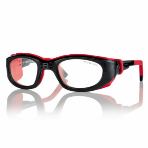 Occhiali protettivi CentroStyle F025757242000 unisex neri rossi sportivi con montatura avvolgente e lenti trasparenti