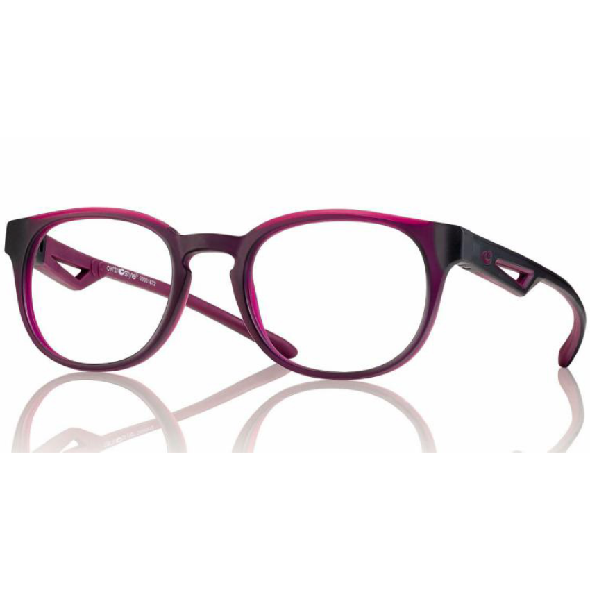 Centrostyle F034550104000 montatura Grilamid TR90 grigio opaco viola magenta forma ovale aste avvolgenti regolabili terminali sportivo