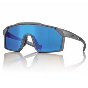 Occhiali da sole Centrostyle F05040L127008 montatura TR90 grigia blu mascherina lenti specchiate polarizzate blu categoria 3 sport clip-in