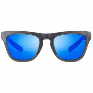 Centrostyle S026153045008 occhiali da sole montatura grigio scuro trasparente Grilamid lenti blu polarizzate forma rettangolare inserti rossi