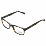 Occhiali da vista CLARK 1242 2 uomo squadrati in acetato havana chiaro full rim su sfondo bianco