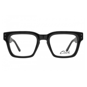 Clark-1496-001-nero-montatura-rettangolare-frontale-spesso-dettagli-rivetti-stile-urbano-classico