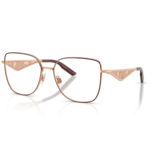 Dolce & Gabbana DG1358 1333 oro rosa montatura in metallo forma squadrata occhiali da vista donna