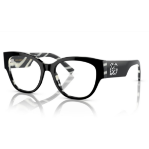 Occhiali da vista Dolce&Gabbana DG3377 3372 nero su zebra acetato forma farfalla