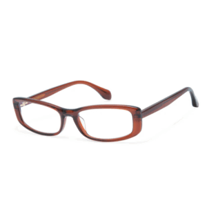 Gigi Studios GS1023 Montatura rettangolare in acetato marrone lucido Gigi Studios GS1023 THRIVE002 23O su sfondo bianco