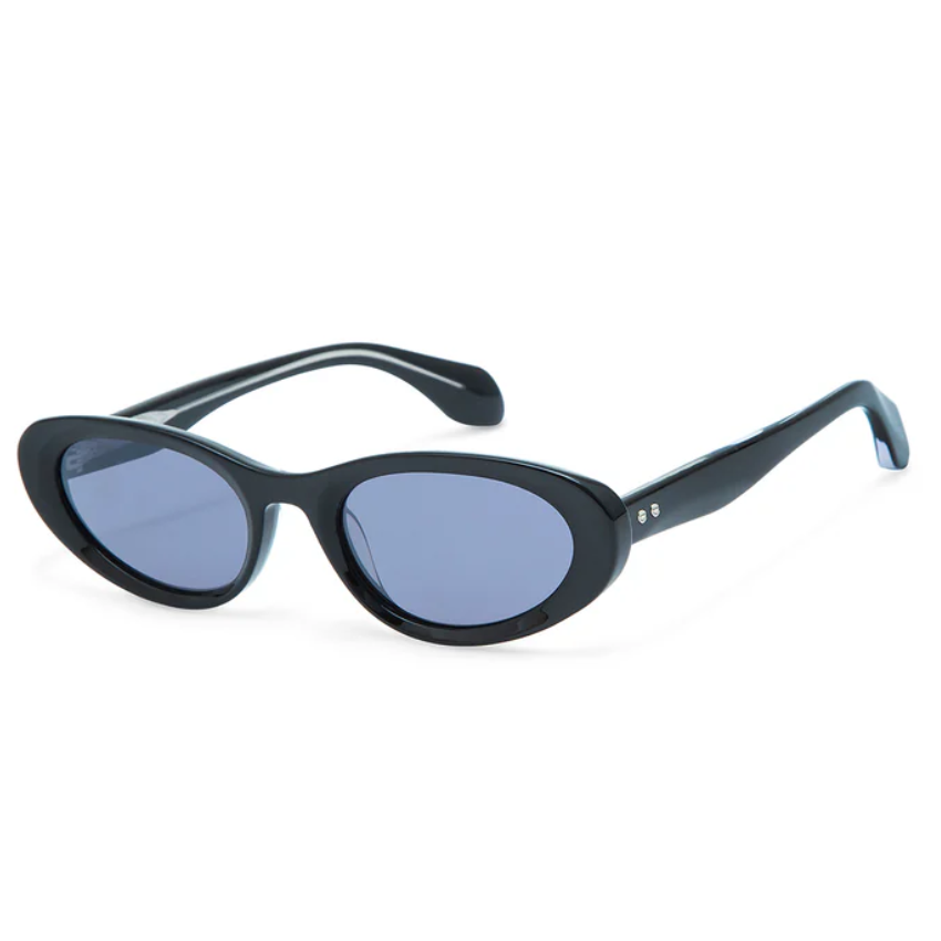 Gigi Studios THRIVE 022 GS1019 11S occhiali da sole montatura acetato azzurro lenti CR39 blu sfumate forma rotonda stile retrò handcrafted