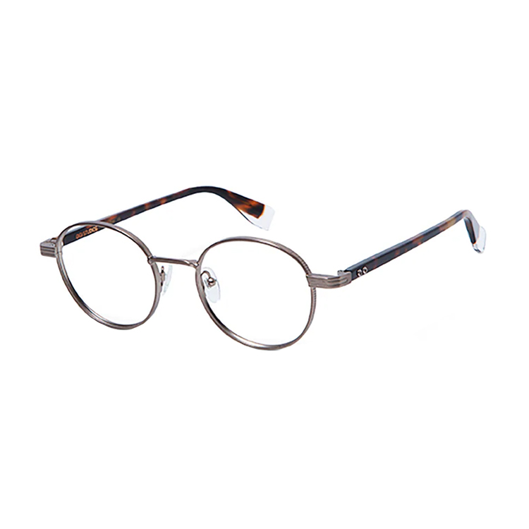 GIGI Studios Hawking 6849 montatura rotonda argento metallo acetato