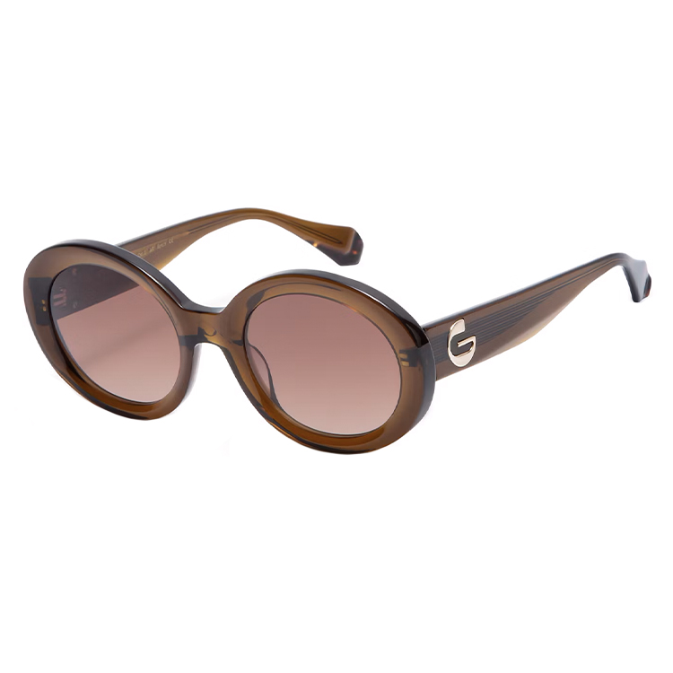 Gigi Studios 6883 Paola 0 occhiali da sole unisex montatura acetato nero ovale lenti blu tinted