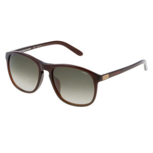 Lozza SL1845L 958L Cooper montatura acetato marrone oliva lenti verde sfumate forma squadrata