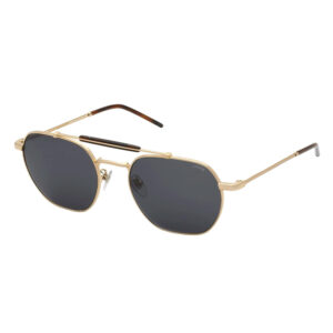 Lozza SL2427 300Y occhiali da sole metallo oro rosé forma geometrica doppio ponte lenti grigio fumo design italiano