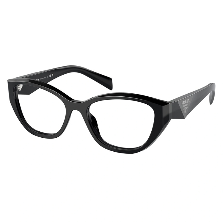 Occhiali da vista donna Prada 21ZV 16K101 in acetato nero cat eye