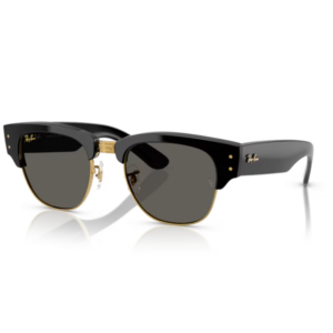 Occhiali da sole Ray-Ban RB0316S MEGA CLUBMASTER montatura propionato nero oro lenti G-15 verde forma squadrata eleganza classica contemporanea