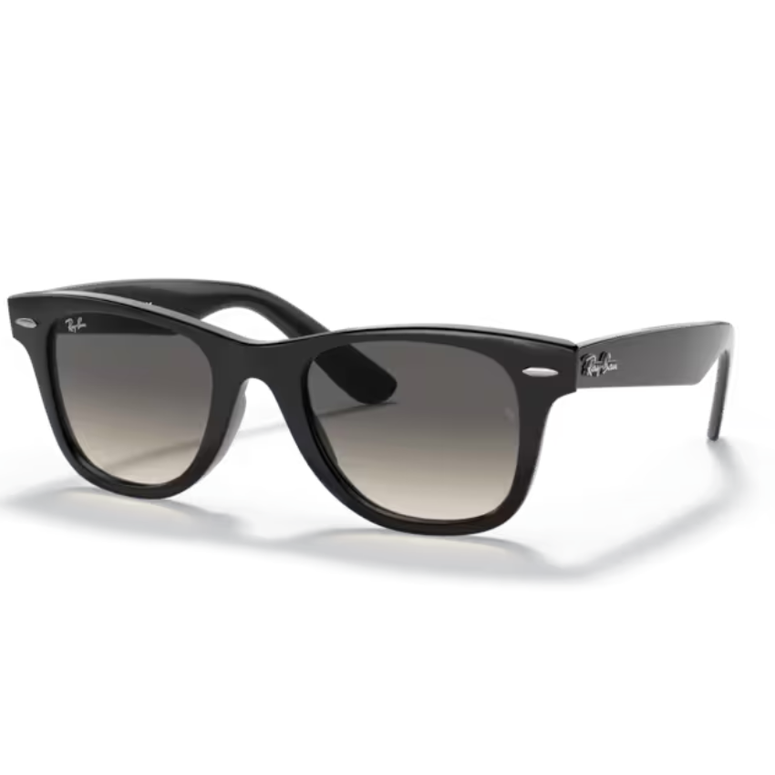Ray-Ban Junior RJ9066S 100/11 occhiali da sole bambino Wayfarer neri nylon resistente lenti grigie sfumate protezione UV sicurezza occhi bambini