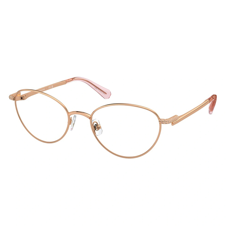 Occhiali da vista SK 1002 4014 donna rosa oro cat eye eleganti in metallo con aste cesellate