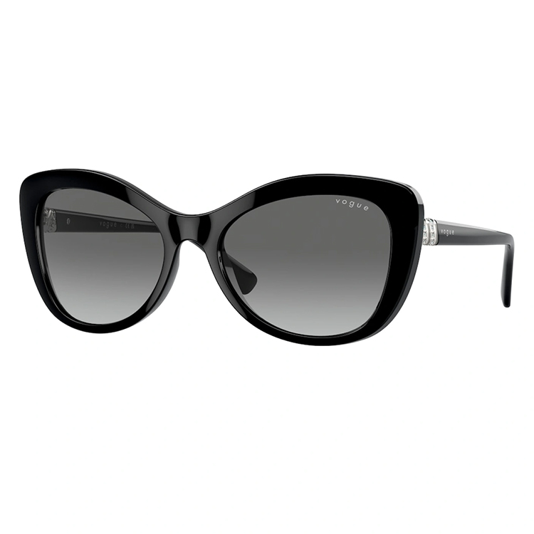 Occhiali da sole Vogue 5515SB W44/11 donna neri cat eye eleganti lenti grigio sfumato