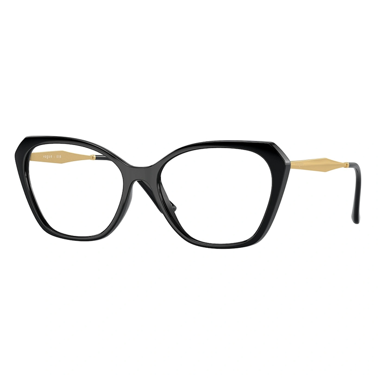 occhiali da vista Vogue 5522 W44 neri oro donna eleganti con montatura oversize