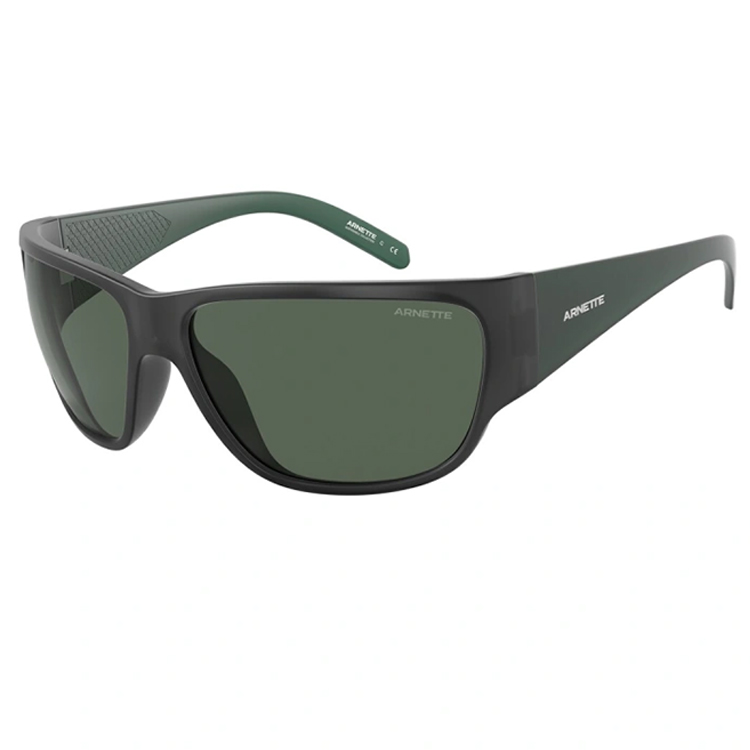 Occhiali da sole Arnette AN4280 Wolflight 274771 propionato grigio opaco matte forma rettangolare squadrata lenti verde scuro montatura uomo unisex