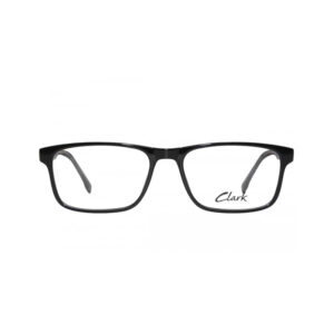 occhiali da vista Clark 1371 C1 unisex neri eleganti con montatura rettangolare