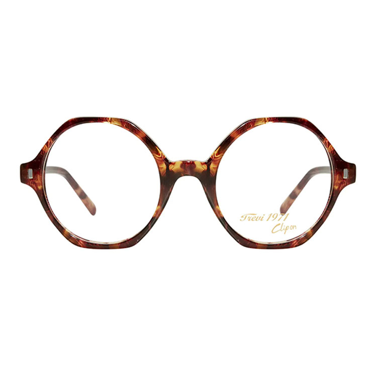 Occhiali da vista CLARK 1261 003 uomo tondi in acetato tartarugato full rim su sfondo bianco