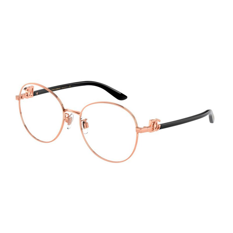 Occhiali da vista Dolce & Gabbana DG1339 1298 donna rosa oro rotondi con logo DG sulle aste