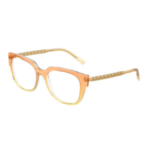 occhiali da vista Dolce & Gabbana 5087 3387 donna arancio dorato con aste gioiello