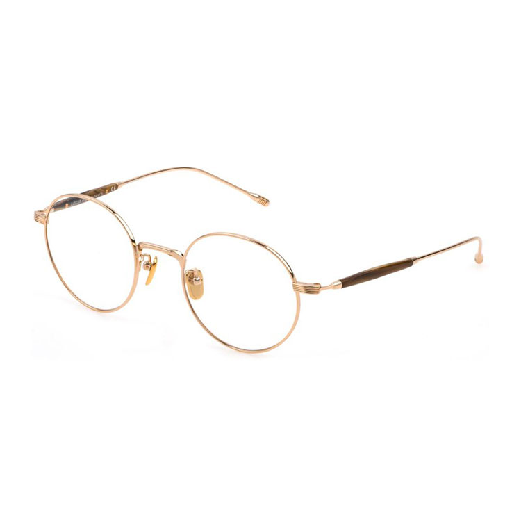 Occhiali da vista Lozza VL2389 CUNEO2 0300 unisex dorati eleganti con montatura rotonda in metallo