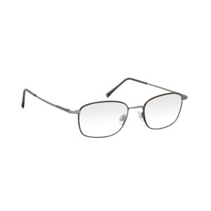 Occhiali da vista Luxol 19.69 AE541 marrone unisex eleganti con montatura metallica sottile