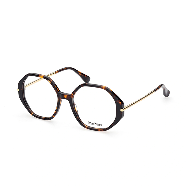 Occhiali da vista MaxMara MM5005 52A montatura Havana con dettagli oro lucido