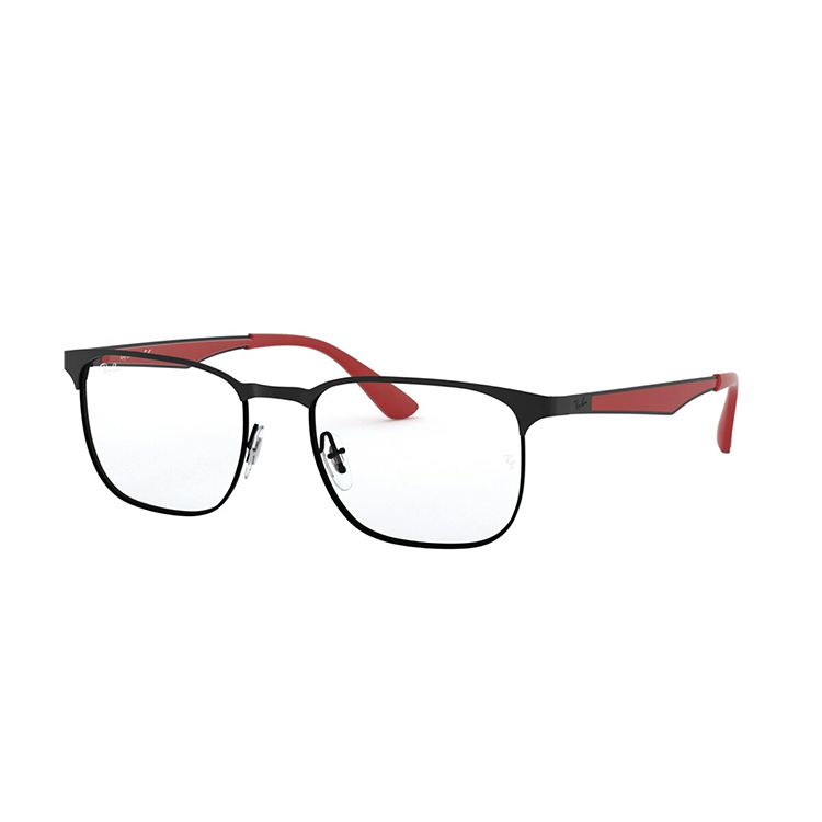 Montatura da vista Ray-Ban RX6363 3018 metallo nero con interni rossi