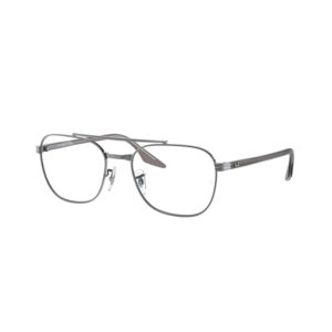 Occhiali da vista Ray-Ban RX6485 3123 aviator metallo grigio con doppio ponte