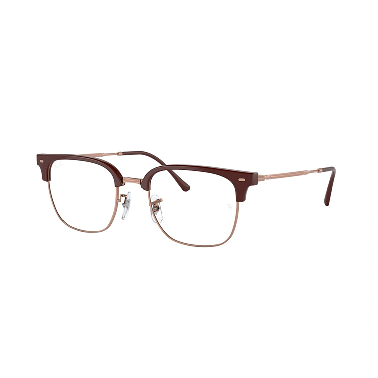 Occhiali da vista Ray-Ban RX7216 New Clubmaster 8209 marrone e rosa oro