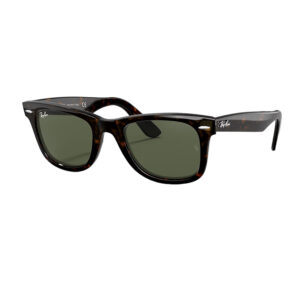 Occhiali da sole Ray-Ban RB2140 Wayfarer 902 unisex tartarugato verde G15 iconici