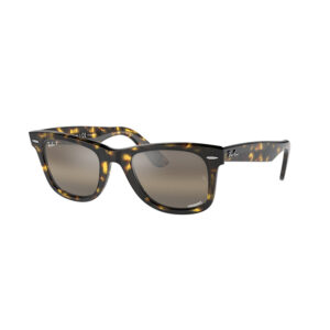 Ray-Ban 2140 Wayfarer 1332G5, montatura Havana con lenti Chromance polarizzate rame