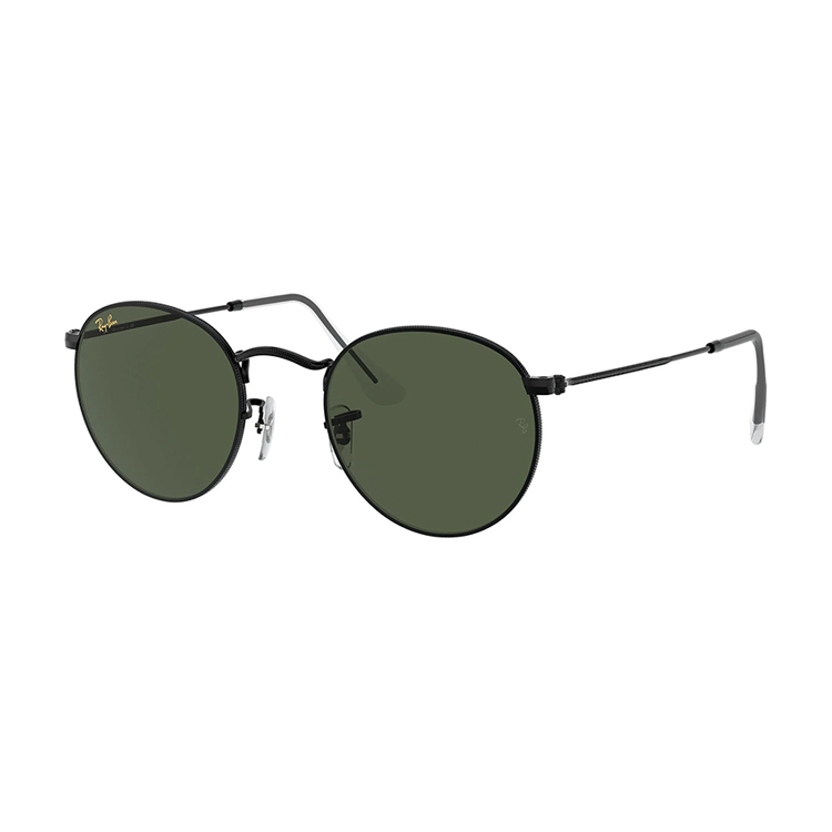 Occhiale Ray-Ban RB3447 919931 Round Metal montatura nero con lenti verdi