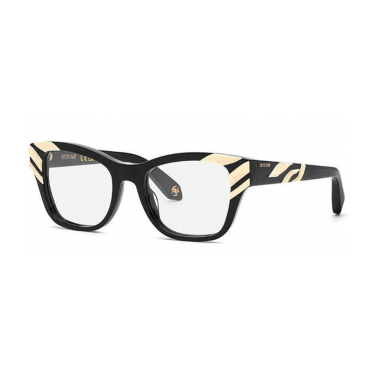 Occhiali da vista Roberto Cavalli VRC025V 700Y nero lucido con montatura cat‑eye