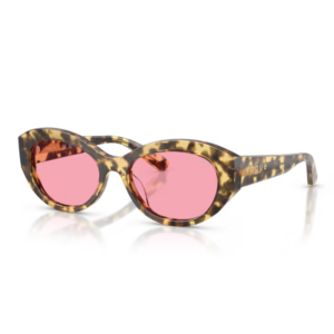 Vogue Eyewear VO5659SU 324184 occhiali da sole donna cat-eye acetato tartarugato beige lenti rosa