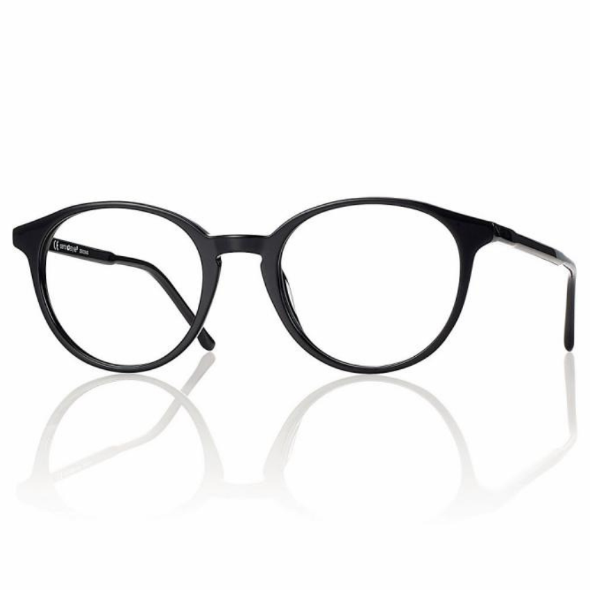 Centrostyle F0640 occhiali da vista unisex in acetato nero lucido