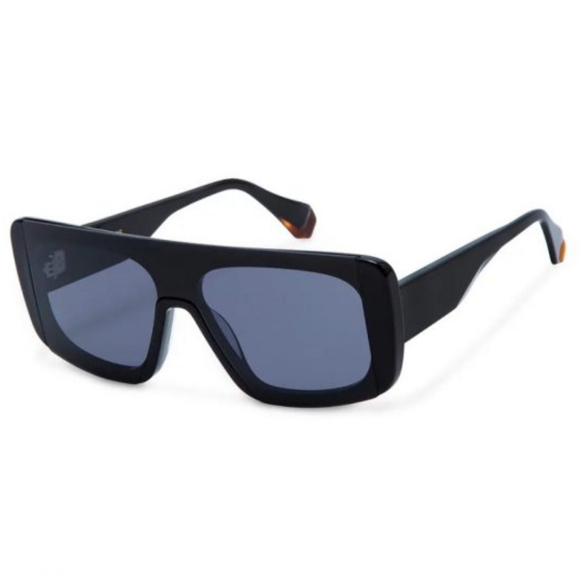 Occhiali da sole Gigi Studios Rosalia 6989/1 unisex neri fashion con montatura in acetato lucido e lenti CR‑39