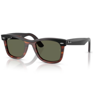 Ray-Ban Wayfarer RB2240 144058 occhiali da sole in acetato nero con lenti verdi