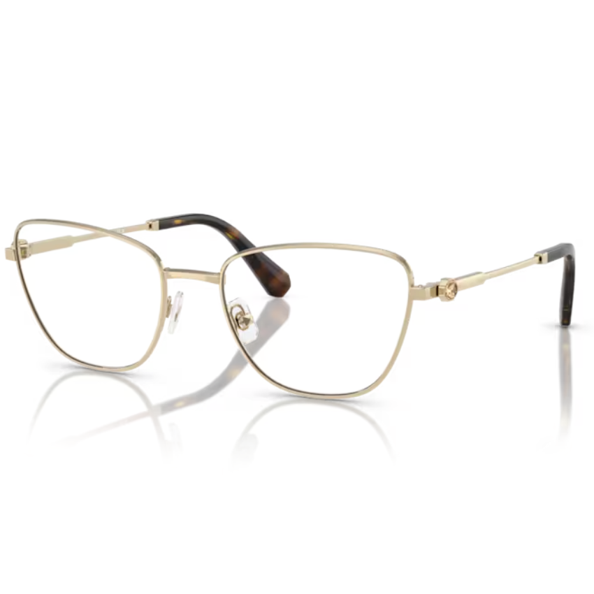Swarovski SK1018 4028 oro pallido occhiali da vista donna forma cat-eye metallo cristalli Swarovski decorativi naselli regolabili