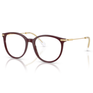 Swarovski SK2009 1008 occhiali da vista donna forma tonda acetato burgundy bordeaux cristalli Swarovski aste